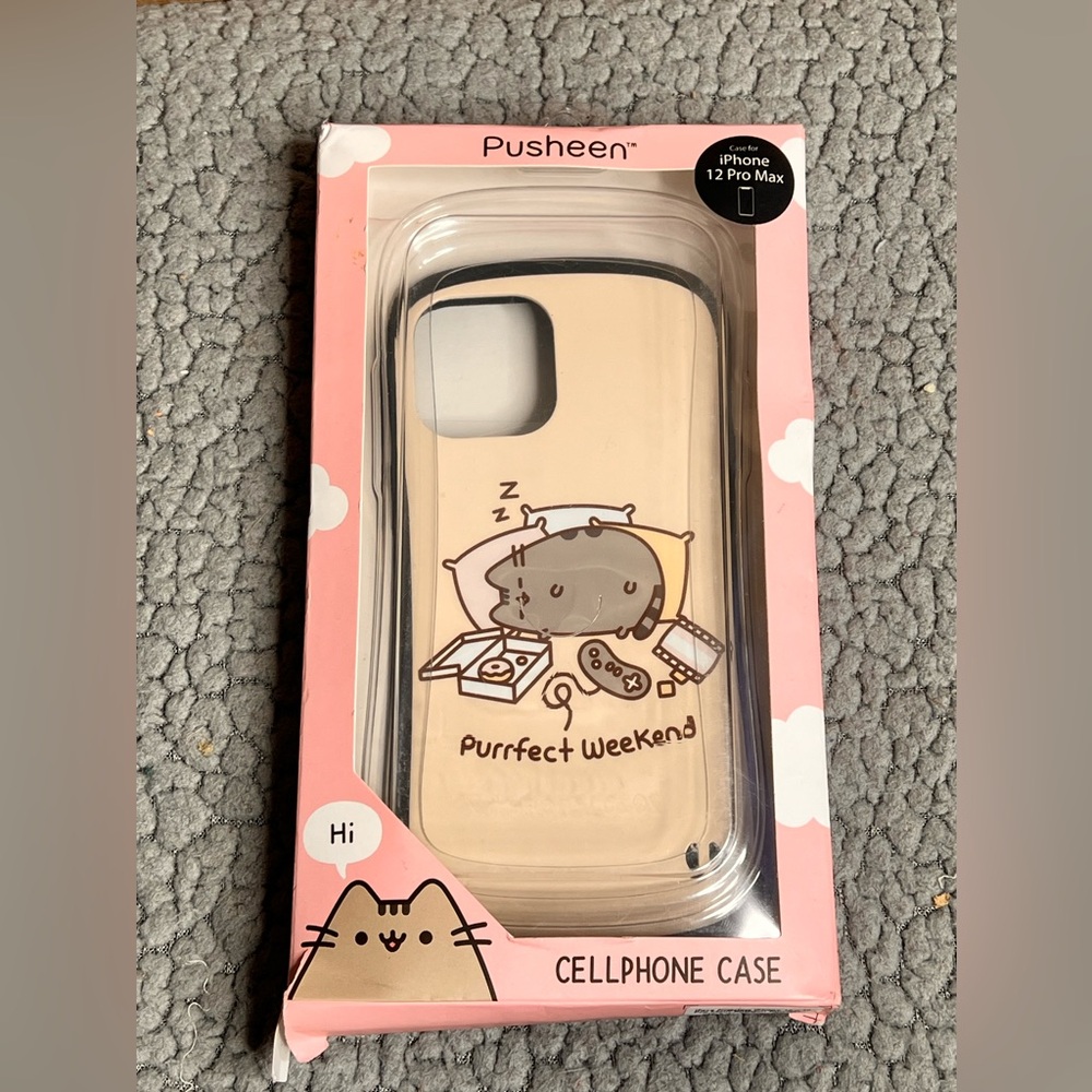 Pusheen Purrfect Weekend iPhone 12 Pro Max Phone Case Cream Color New